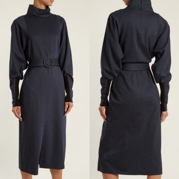 Tibi Dresses & Skirts - TIBI cavalry denim blue maxi belted dress